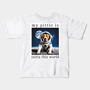 Outta This World Pitbull Terrier Kids T-Shirt